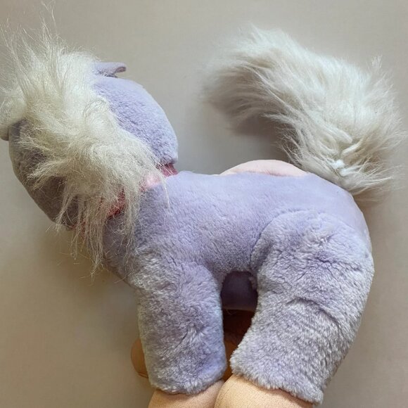 RARE 1990s Purple Pony Surprise Hasbro Plush Stuffed Animal 90s Girls Toy Collar - Picture 4 of 9
